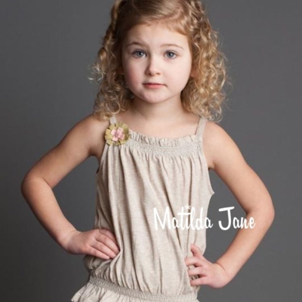 Matilda Jane Serendipity Oatmeal Tank Top Size 2
